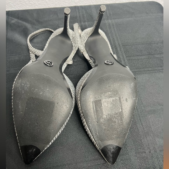 Michael Michael Kors Slingback Pumps Sz 9 Silver - Picture 6 of 8